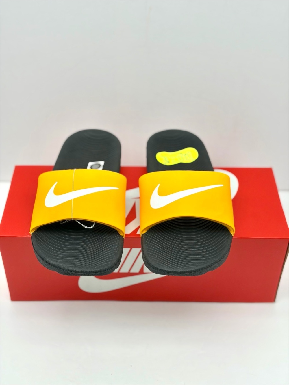 Nike  Slide Sandals LASER ORANGE/WHITE-BLACK - Picture 2 of 9